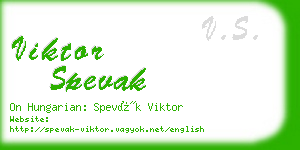 viktor spevak business card